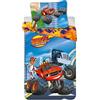 BrandMac Blaze Monster Machines Copripiumino Neonato 100x135 + Federa 40x60 Cotone | Lettino bebè | Cotone naturale morbido traspirante | Nickelodeon | 0-3 anni | Lettino sbarre | Regalo | Idea regalo