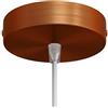 creative cables Kit rosone per lampadario da soffitto (serracavo conico, metallo rame satinato, Ø 120 mm, 1 foro) - Fissaggio a staffa per lampadari e sospensioni singole
