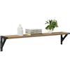 vidaXL Scaffali da Parete 2 pz Rovere Artigianale 80 x 15 x 15,5 cm