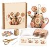 Snowvian Kit fai da te con topolino patchwork, set regalo per ragazze e adulti