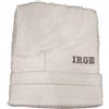 Irge Accappatoio con Cappuccio in Spugna 100% Bianco TG: L