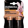 Duracell Plus C (LR14) Batterie Alcaline 1.5V Blister 2 Pezzi x 5pz