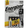 Energizer Power AAA Mini Stilo Batterie Alcaline 1.5V Blister 4 Pezzi x 6pz