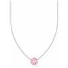 Thomas Sabo KE2210-051-9-L45V Collana d'argento con ciondolo in zirconi rosa 40-45 cm donna