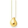 Thomas Sabo KE2281-413-39-L50V Bold - Catena placcata oro con ciondolo a forma di goccia 40-45 cm da donna