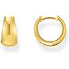 Thomas Sabo CR740-413-39 Bold - Orecchini a cerchio a trapezio placcati oro 12 mm Donna