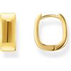 Thomas Sabo CR743-413-39 Bold - Orecchini a cerchio quadrati placcati oro da 13,4 mm per donna