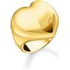 Thomas Sabo TR2471-413-39-58 Bold - Anello placcato oro a forma di cuore da donna