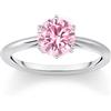 Thomas Sabo TR2474-051-9-54 Anello in argento con pietra rosa taglio brillante Donna