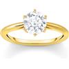 Thomas Sabo TR2474-414-14-54 Anello placcato oro con pietra bianca taglio brillante Donna