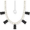 Thomas Sabo KE2208-052-11-L50V Collana di Perlain argento con 5 orsetti in oro nero Donne