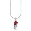 Thomas Sabo KE2219-664-10-L45V Collana in argento con ciondolo a forma di rosa rossa Donne