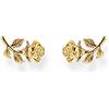 Thomas Sabo H2314-413-39 Orecchini placcati oro Roses Romance Donne