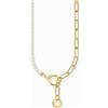 Thomas Sabo KE2193-445-14 collana da donna Perlacoltivate d'acqua dolce e catena a maglie, regolabile