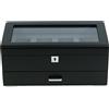 Rothenschild RS-3421-4-BL-CHA scatola porta orologi nero [4] con velluto grigio + cassetto