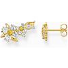 Thomas Sabo H2324-414-4 Orecchini a bottone fiore placcato oro Signore