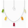 Thomas Sabo KE2205-017-7-L45V Collana in argento con 5 orsetti d'Oro colorati da donna