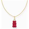 Thomas Sabo KE2209-414-10-L45 Collana placcata oro con ciondolo a forma di Orsetti d'Oro rosso da donna