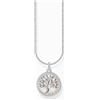 Thomas Sabo KE2220-007-21-L45V Collana in argento con ciondolo Albero dell'Amore e smalto bianco Ladies