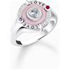 Thomas Sabo TR2447-390-9-54 Anello con cuore e pietre in argento, donna