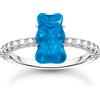Thomas Sabo TR2459-052-1-54 Anello d'argento con Orsetti d'Oro blu, donna