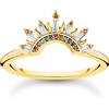 Thomas Sabo TR2456-488-7-56 Anello placcato oro con raggi di sole e pietre colorate da donna