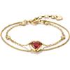 Thomas Sabo A2222-414-10-L19V Bracciale A doppia fila con cuore Elyndra Placcato oro