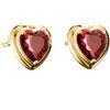 Thomas Sabo H2344-414-10 Orecchini a bottone Cuore rosso granato Elyndra Placcato oro 10,5mm Donna