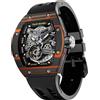 Tsar Bomba TB8218CF-BlackOrange Orologio Uomo Atomic Twin Orologio Automatico Intercambiabile 45mm 10ATM