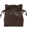DUDU Borsa Piccola a Tracolla Donna in Morbida Pelle Nappa, Borsa Crossbody con Coulisse e Chiusura Magnetica, Leggera e Compatta Coffee brown