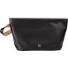 DUDU Beauty Case Donna Uomo in Pelle con Cerniera Zip, Borsa da Toilette Grande Colori Vivaci, Ideale per Viaggi, Palestra, Terme, Interno Idrorepellente Nero