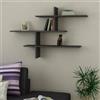 Dmora - Mensola Urania, Scaffale, Ripiano a muro, Scaffalatura multiuso, 123x22h81 cm, Antracite