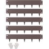 VEVOR Bordatura in Acciaio Metallo Antiruggine per Giardino, Bordatura Pieghevole per Prato Resistente, Facile da Installare, Divisorio Aiuole Cortile, Marrone 5 Pezzi 990 x 207 x 1,5 mm