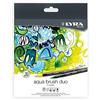 LYRA Aqua Brush Duo, Pennarelli Doppia Punta Belle Arti, Rotondo, doppia punta, punta pennello e fine, Punta 2mm/4mm, Scatola di Cartone, colori assortiti, 36pz