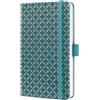 SIGEL Quaderno Jolie A6 con copertina rigida | JN138, rigato, 174 pagine FSC, per idee, diario e organizzazione, chiusura elastica, blu medio