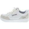Skechers Uomo Sport Court 2.0 KONOR Scarpe da Allenamento, White Leather/Pig Suede/White Trim^