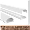RICOO Canalina passacavi Tubo Z0100-W cavo Per Supporto TV Nascondi cavi Organizer salvaspazio Canale Scrivania Alluminio Bianco 110 cm