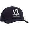 Armani Exchange Berretto da Baseball da Uomo, con Visiera, a Contrasto, Colore: Blu, Zaffiro Scuro., Taglia Unica