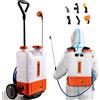 VEVOR Irroratore a Zaino con Carrello, Pressione Regolabile 0-94 PSI Serbatoio da 15 Litri su Ruote, con 8 Ugelli, 2 Lance, Coperchio a Bocca Larga per Giardino, Diserbo, Irrorazione, Pulizia
