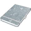 SIGEL Blocco note Jolie A6+ con copertina rigida | JN348, puntinato, 158 pagine FSC, per idee e appunti, chiusura elastica, grigio/bianco