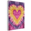 MuchoWow© Pannello Decorativo Parete Pannelli Fonoassorbenti Acustici 30x40 cm Insonorizzanti Decorazioni Casa Isolamento Acustico Fonoassorbente Quadri Fonoisolanti Tie dye - Forma di cuore - Fiamme