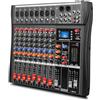 Yamnweo GX8 Professional Sound Board Console Mixer a 8 canali Interfaccia di sistema desktop Computer USB digitale Ingresso MP3 48 V Phantom Power Stereo DJ Mixer
