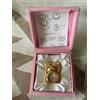 Sanrio Orologio da scrivania Sanrio Hello Kitty in metallo colore oro nuovo con scatola