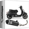 MOTOTOPGUN arrow scarico completo + collettore omologato open urban alluminio nero fondello alluminio nero compatibile con piaggio vespa gts 300 2023 2024 mototopgun