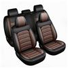 Generico Coprisedili Auto 5 Posti per Renault Captur (2019-2026),Coprisedili in Pelle Vera per Sedili Anteriori e Posteriori, Impermeabile, Traspirante e Compatibile con Gli Airbag,Marrone