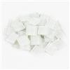 Anktily Piastrelle in vetro per mosaico di vetro, quadrate, 200 g, per fai da te, artigianato, decorazione, 1,5 x 1,5 cm (bianco)