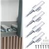 NIYATA 4 Apriporta A Pressione Push To Open Per Armadi IKEA BESTA, Materiale In Acciaio Inossidabile E Plastica, Colore Argento