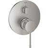 GROHE Essence New Rubinetto Miscelatore Monocomando a 3 Vie con Deviatore, parte esterna per corpo incasso, Cromo Spazzolato 24092DC1