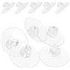 Baluue Clip per Cavi Ventosa 4,3cm Trasparente in Silicone, 12 Pezzi | Fissaggio Forte su Superfici Lisce, Design a Scanalatura, per Cavi Telefono e Tubi Aria Acquario