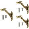 sourcing map Confezione da 3 staffe per corrimano in bronzo, 7,6 cm, resistenti, per ringhiera per scale, per casa, ufficio, scale interne ed esterne